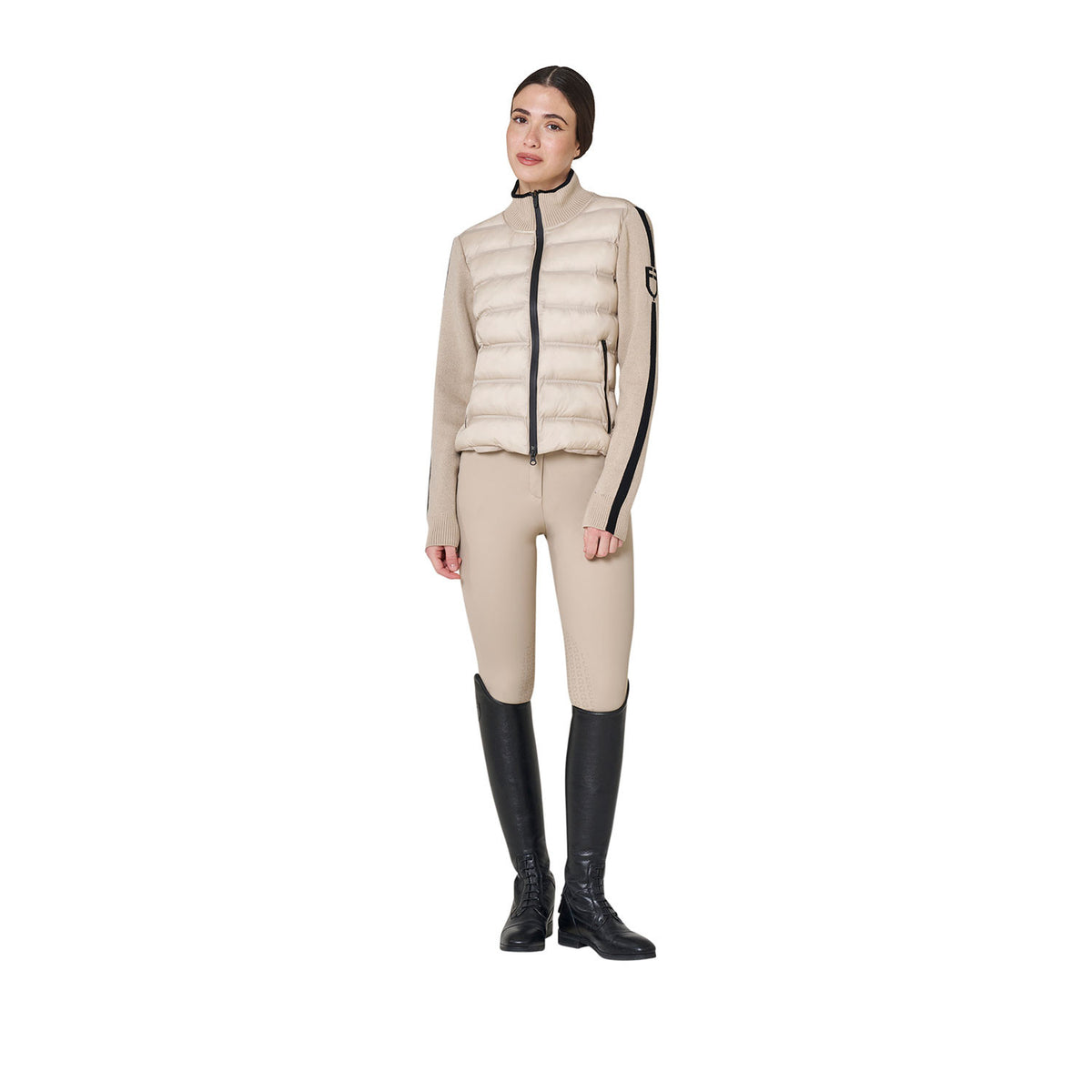 Equestro Damenjacke mit Strick und Reißverschluss