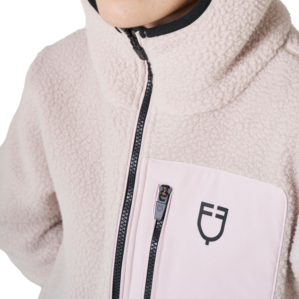 Equestro Damen-Teddyfleece-Hoodie mit Reißverschluss