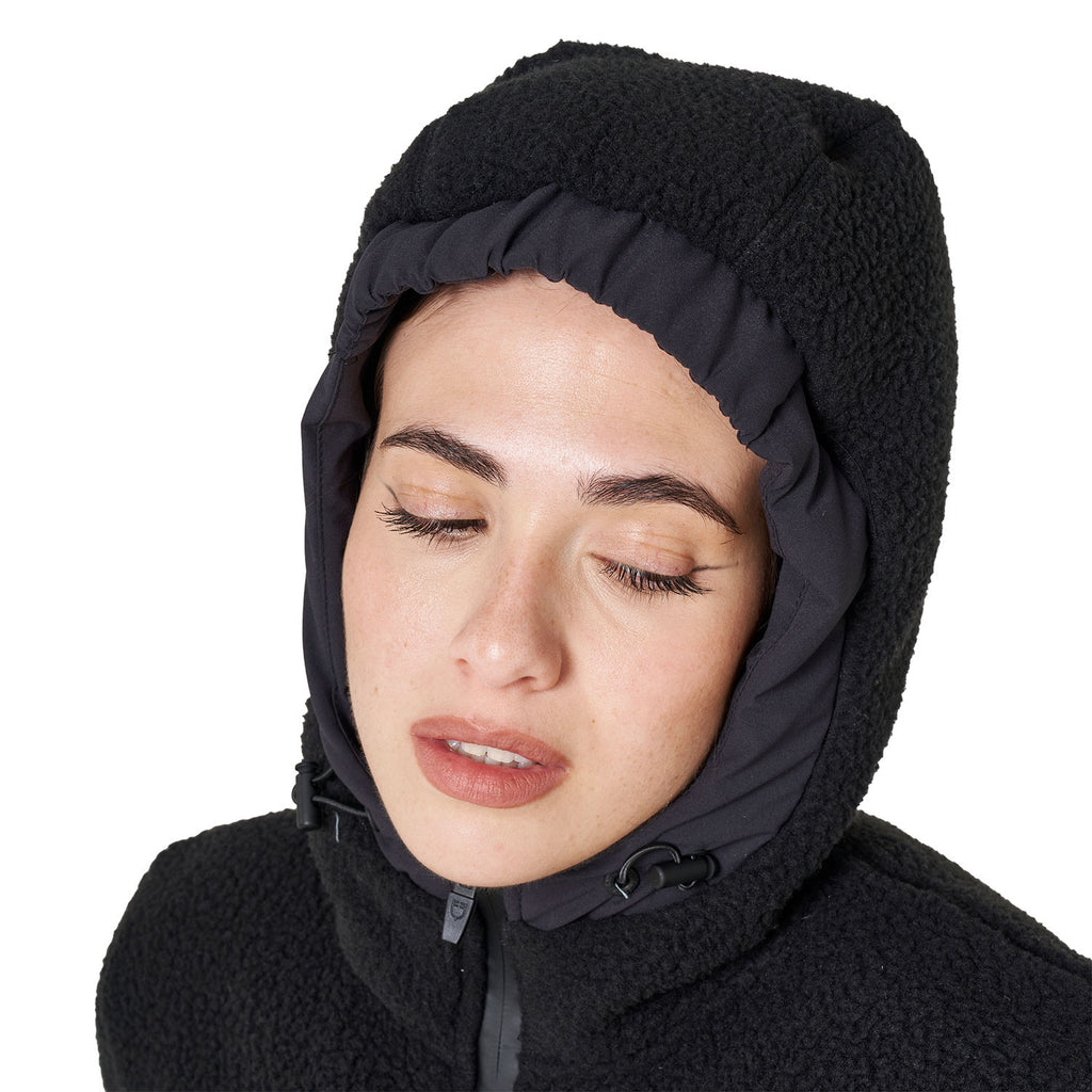 Equestro  Damen-Daunenjacke mit Teddy-Einsätzen