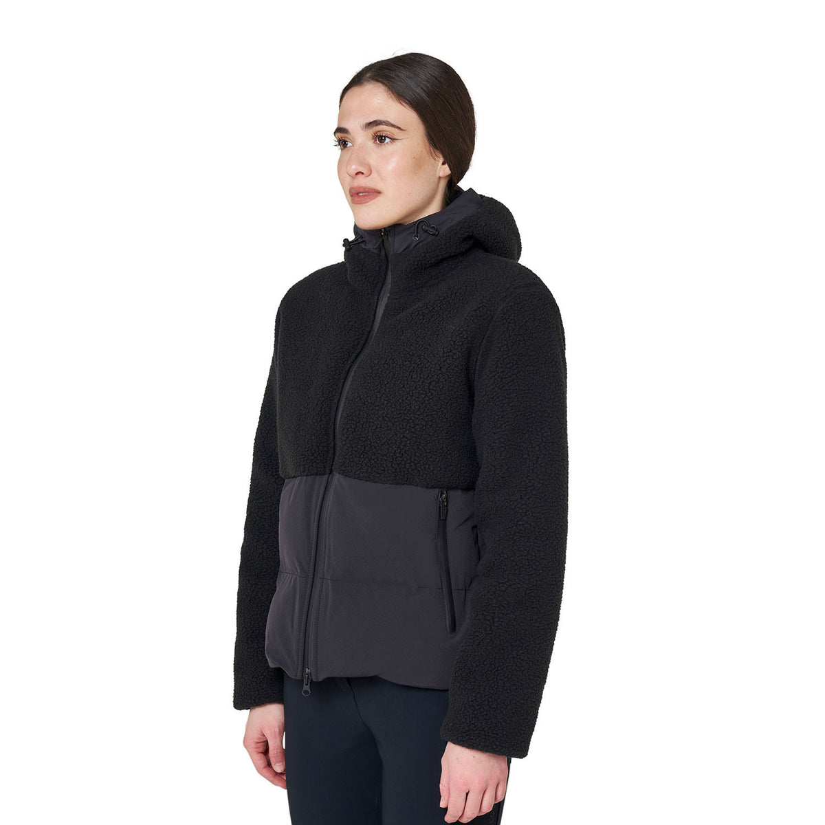 Equestro  Damen-Daunenjacke mit Teddy-Einsätzen