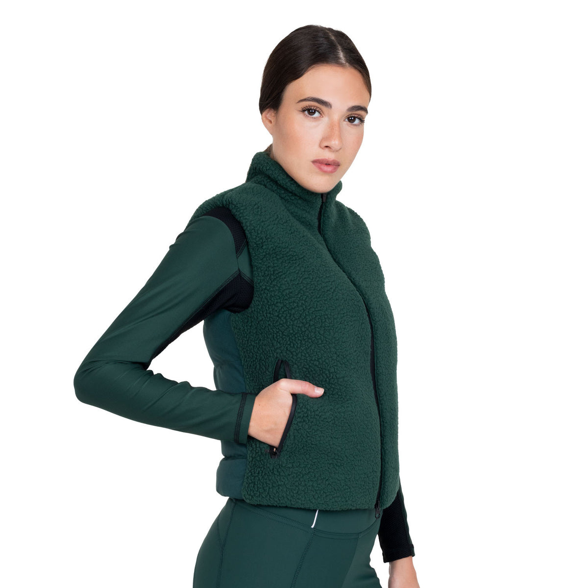 Equestro Damenweste mit Teddyfleece-Einsätzen