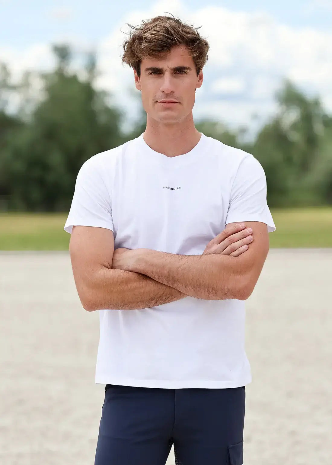 MAXIMILIAN EQUESTRIAN Men Symbol T-Shirt White