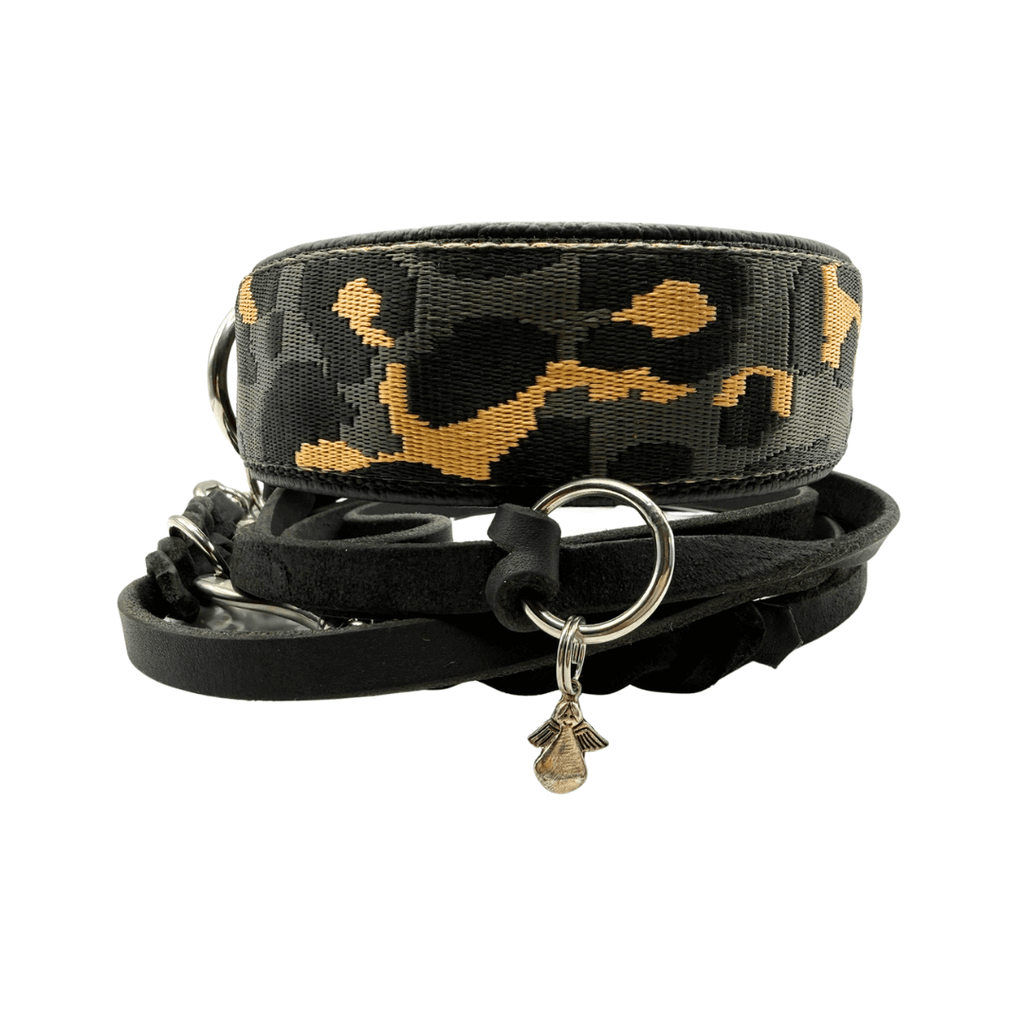 Amia De Lis Hundehalsband Leoliebe anthrazit