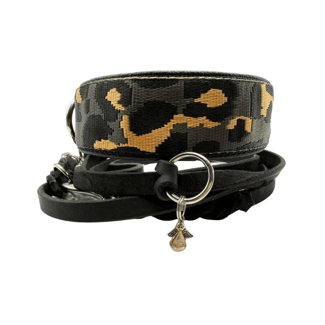 Amia De Lis Hundehalsband Leoliebe anthrazit