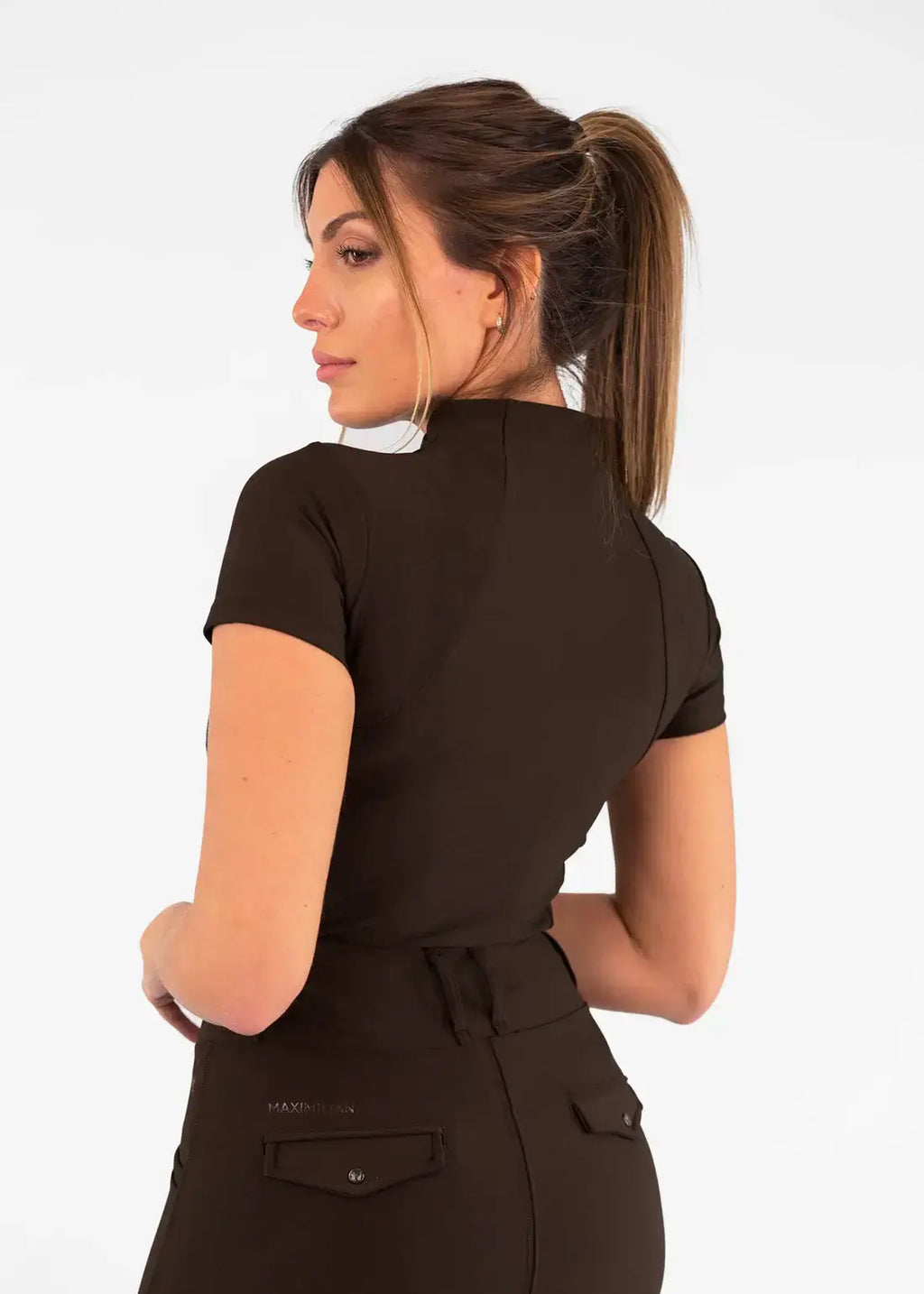 MAXIMILIAN EQUESTRIAN Kurzarm Shirt Base Layer chocolate