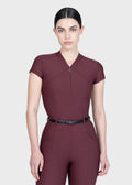 MAXIMILIAN EQUESTRIAN Velya Kurzarm Polo Shirt rosewood