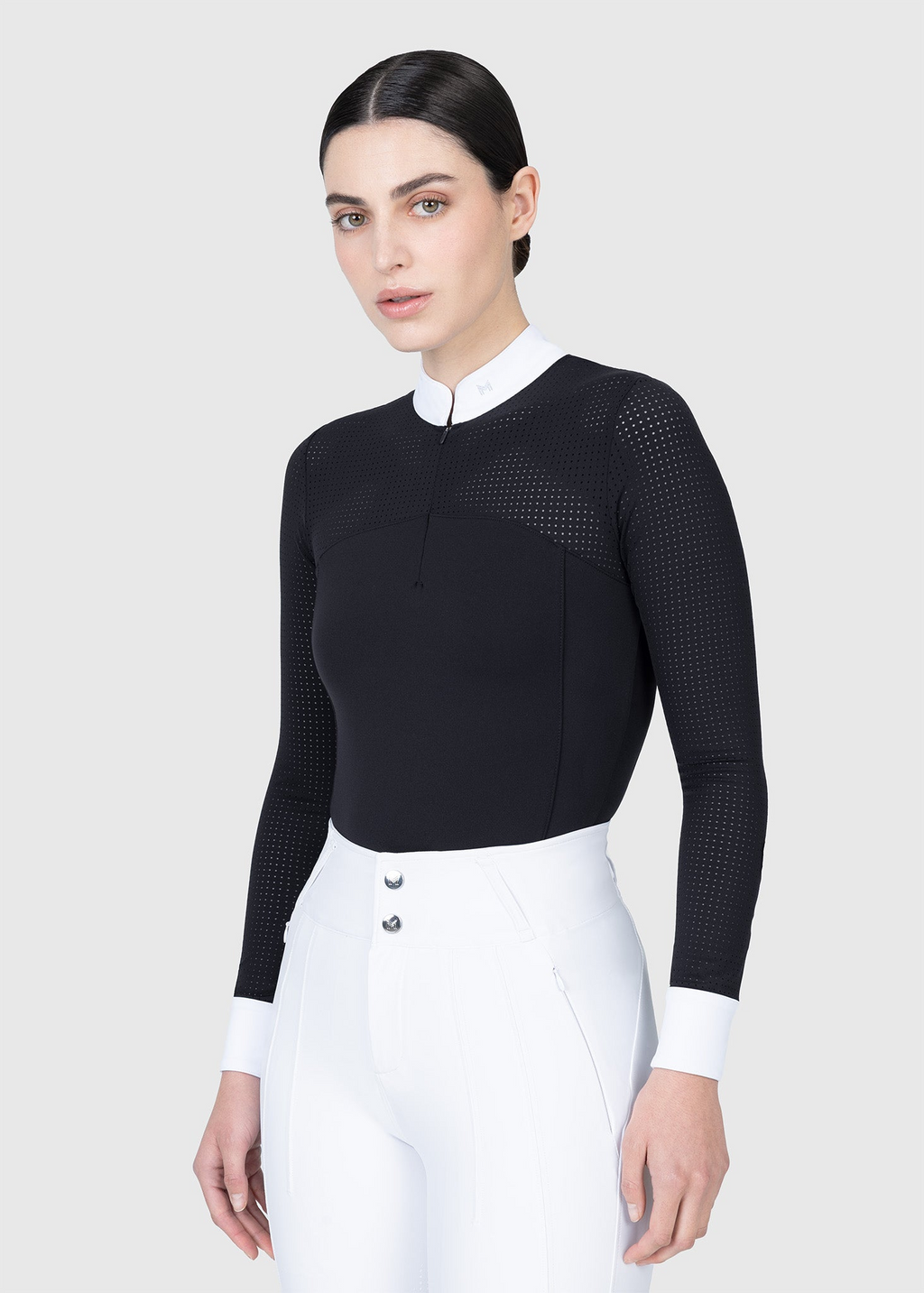 MAXIMILIAN EQUESTRIAN Grace Langarm Turniershirt schwarz