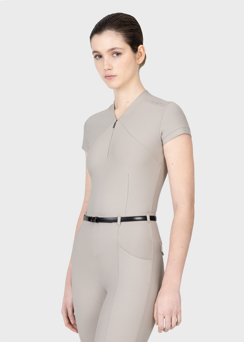 MAXIMILIAN EQUESTRIAN Velya Kurzarm Polo Shirt taupe