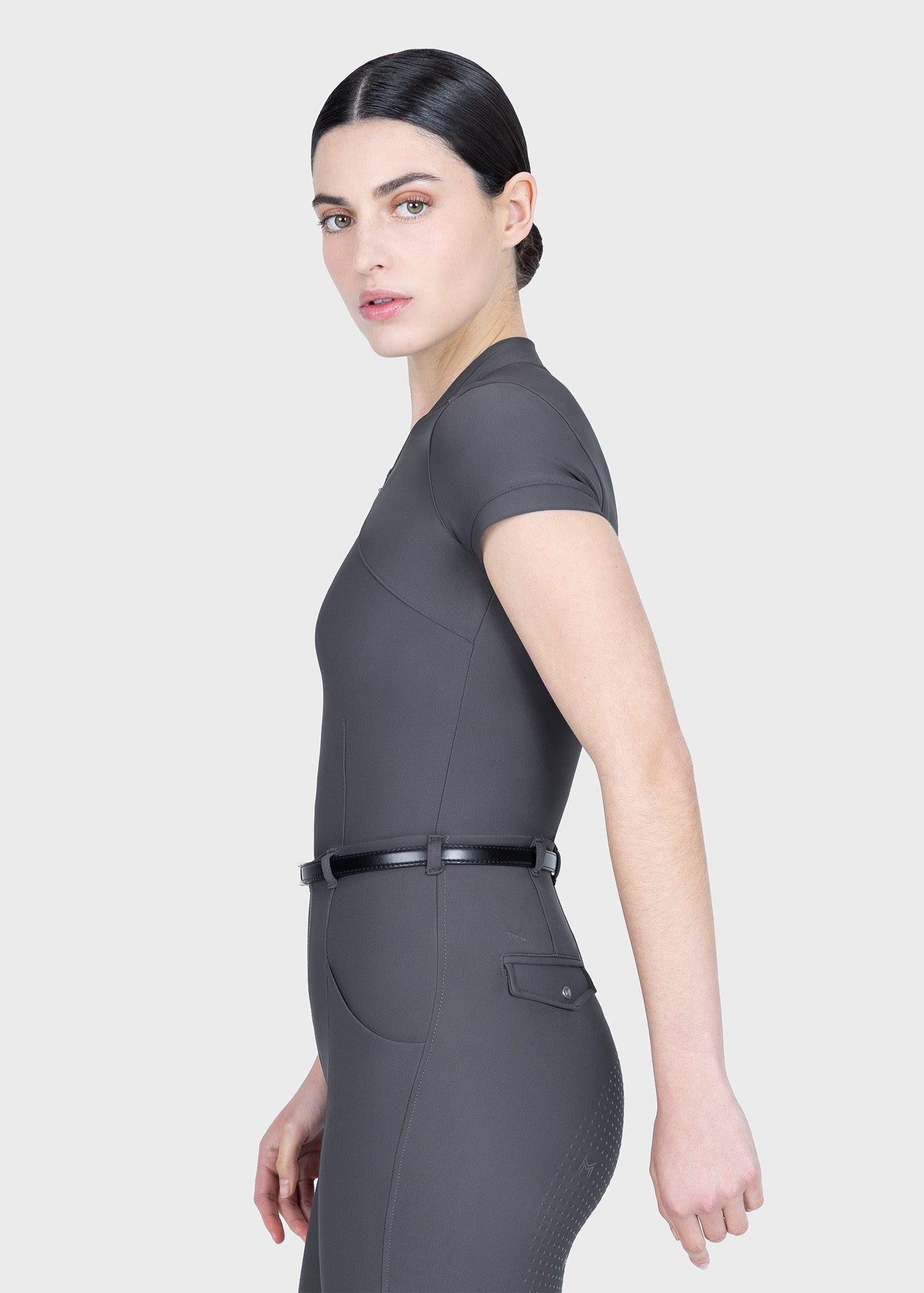 MAXIMILIAN EQUESTRIAN Velya Kurzarm Polo Shirt graphite