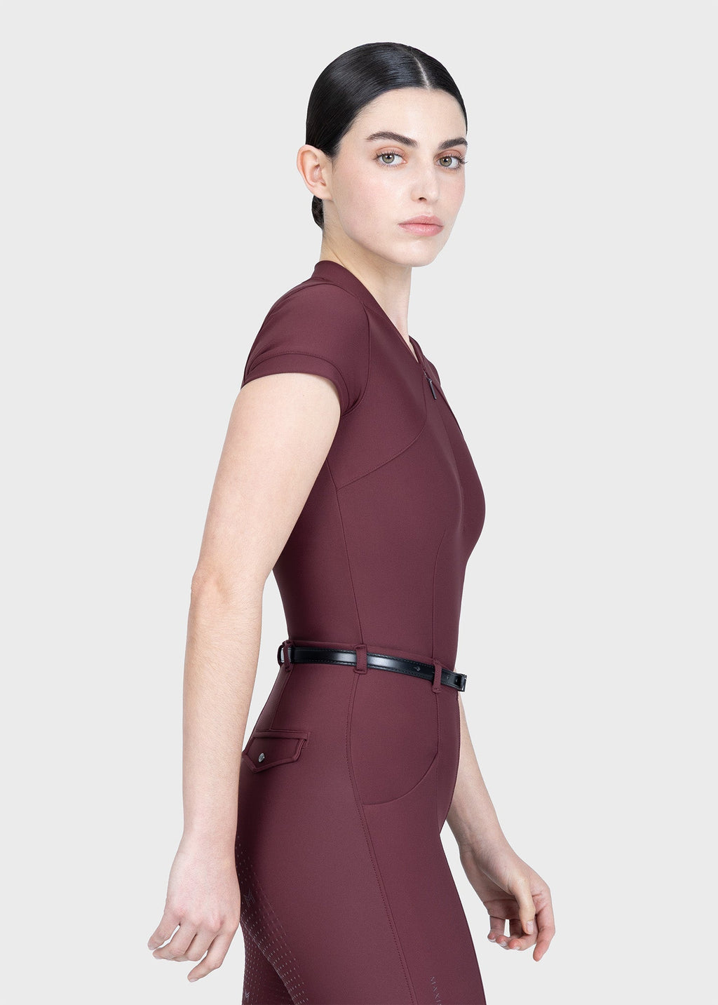 MAXIMILIAN EQUESTRIAN Velya Kurzarm Polo Shirt rosewood