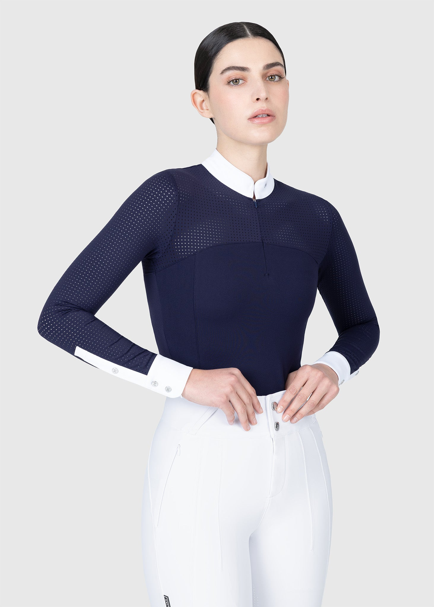 MAXIMILIAN EQUESTRIAN Grace Langarm Turniershirt navy