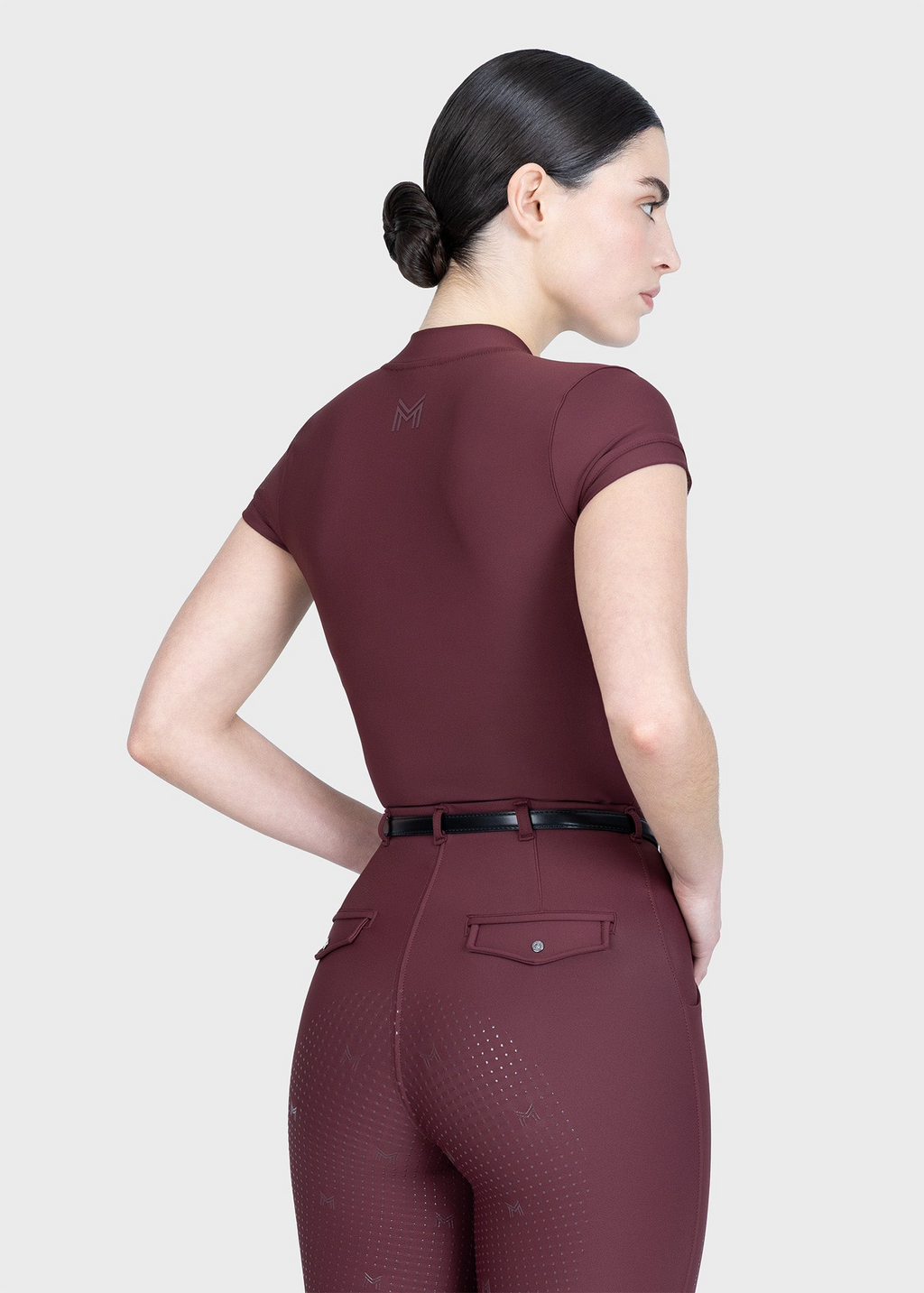 MAXIMILIAN EQUESTRIAN Velya Kurzarm Polo Shirt rosewood
