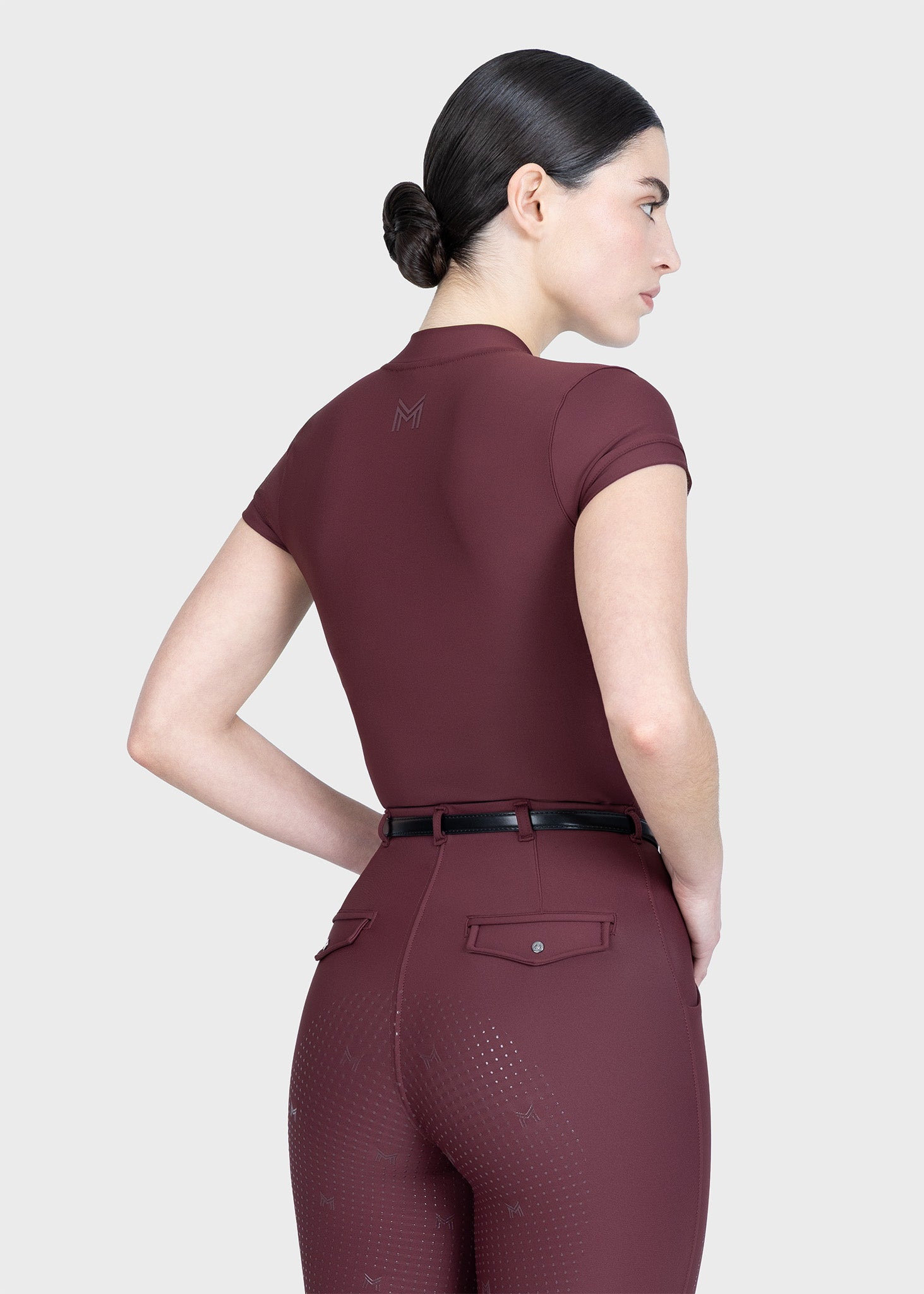 MAXIMILIAN EQUESTRIAN Velya Kurzarm Polo Shirt rosewood