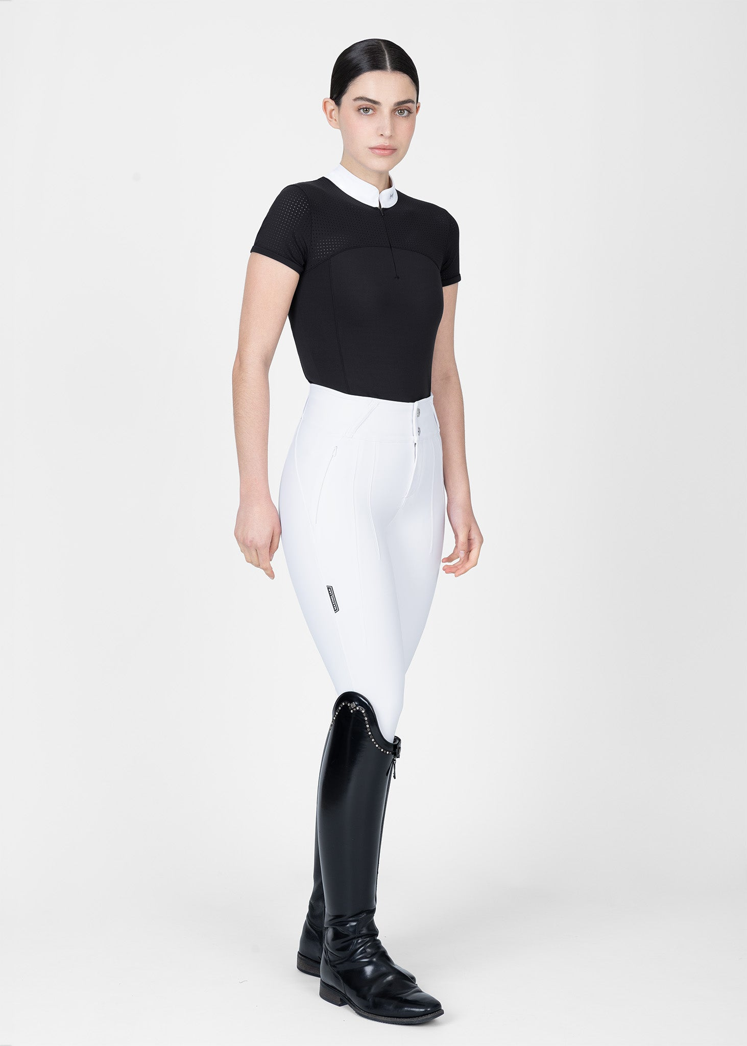 MAXIMILIAN EQUESTRIAN Grace Kurzarm Turniershirt schwarz