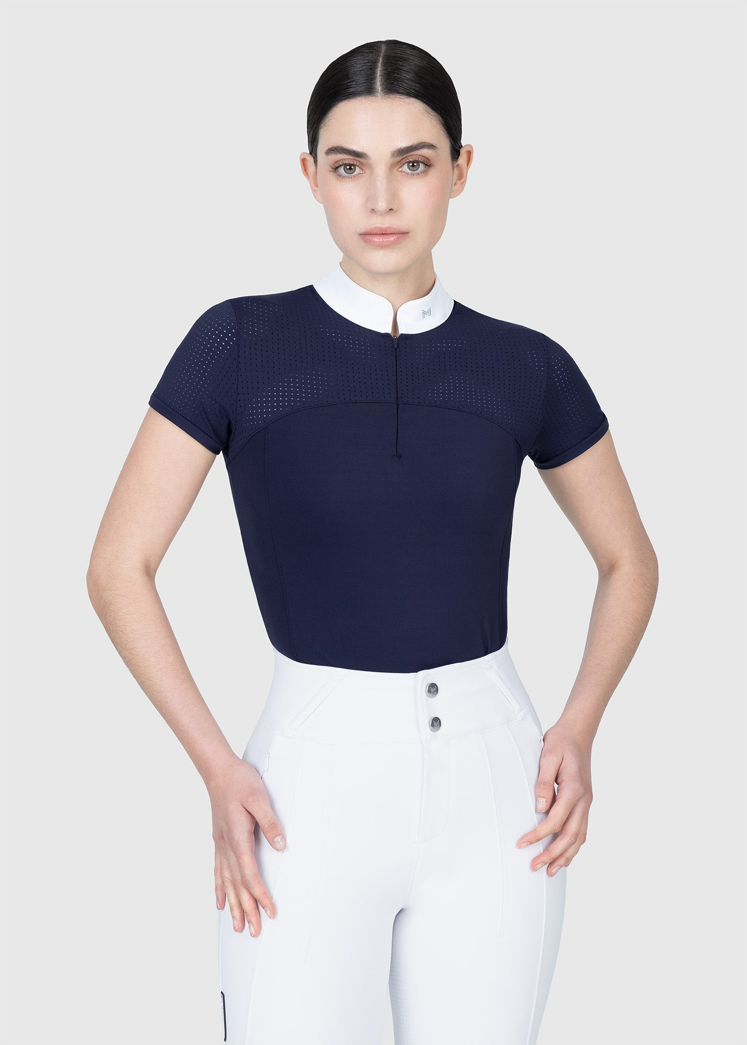 MAXIMILIAN EQUESTRIAN Grace Kurzarm Turniershirt navy