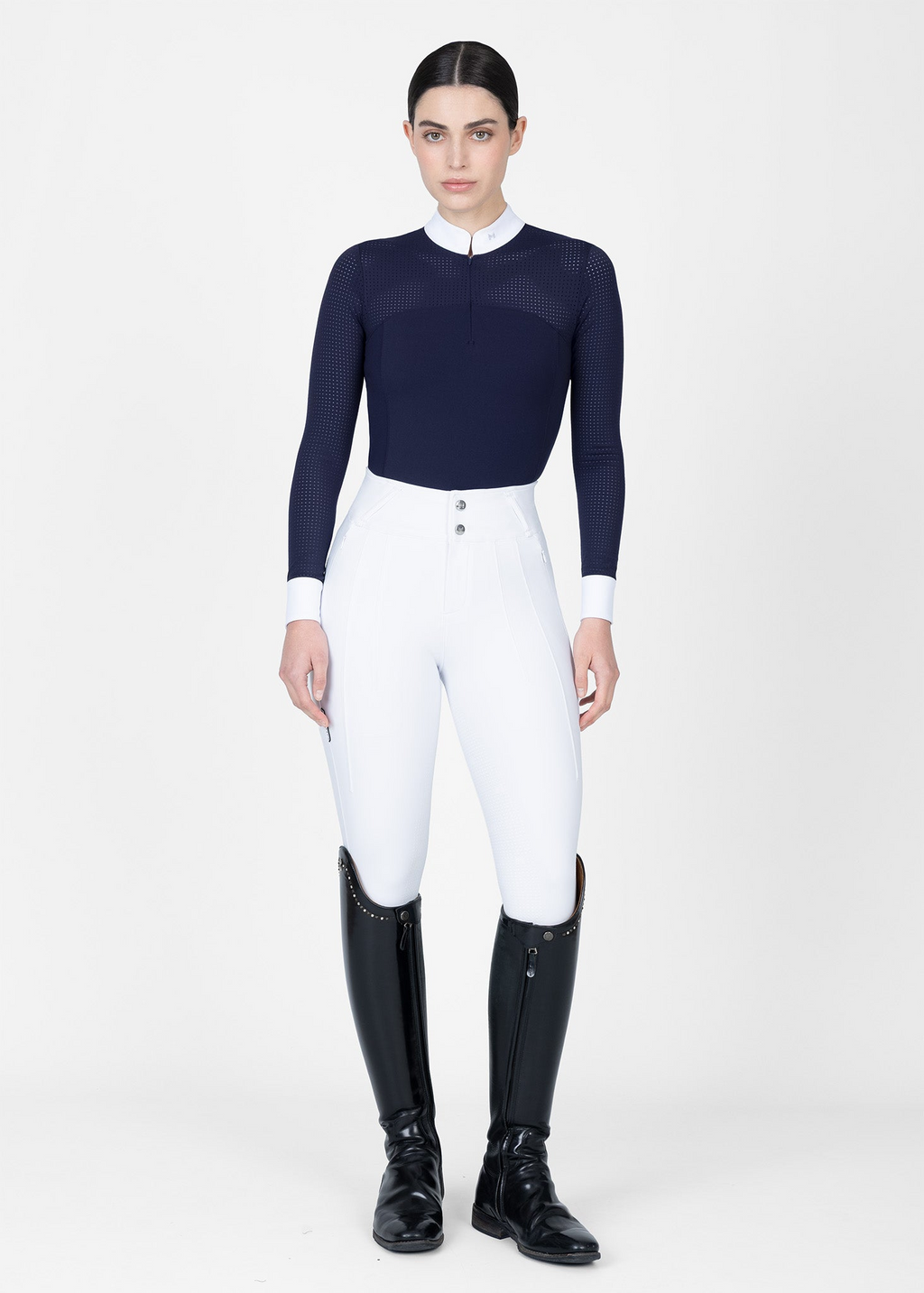 MAXIMILIAN EQUESTRIAN Grace Langarm Turniershirt navy