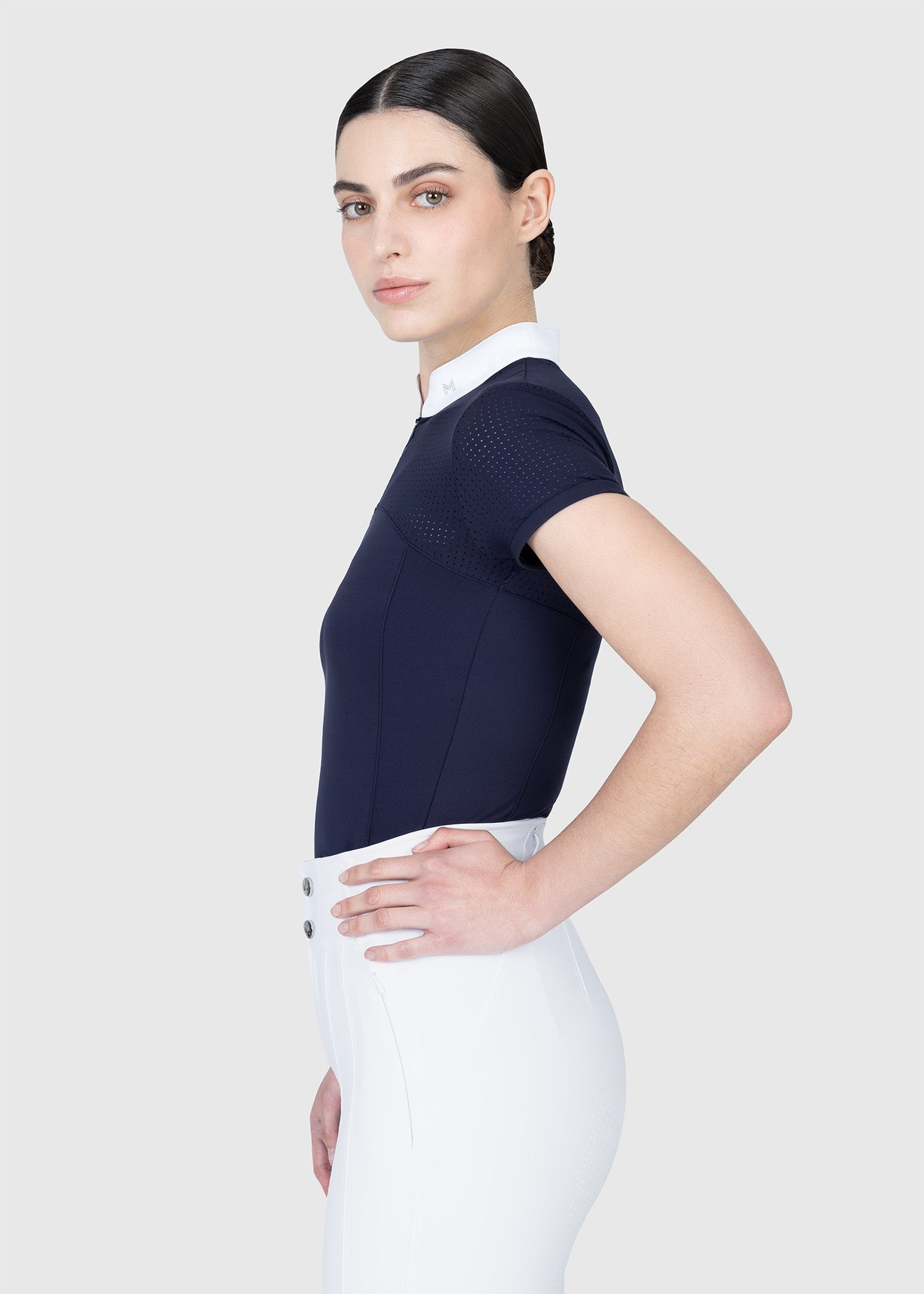 MAXIMILIAN EQUESTRIAN Grace Kurzarm Turniershirt navy