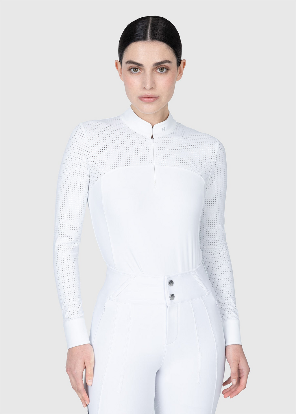 MAXIMILIAN EQUESTRIAN Grace Langarm Turniershirt weiß
