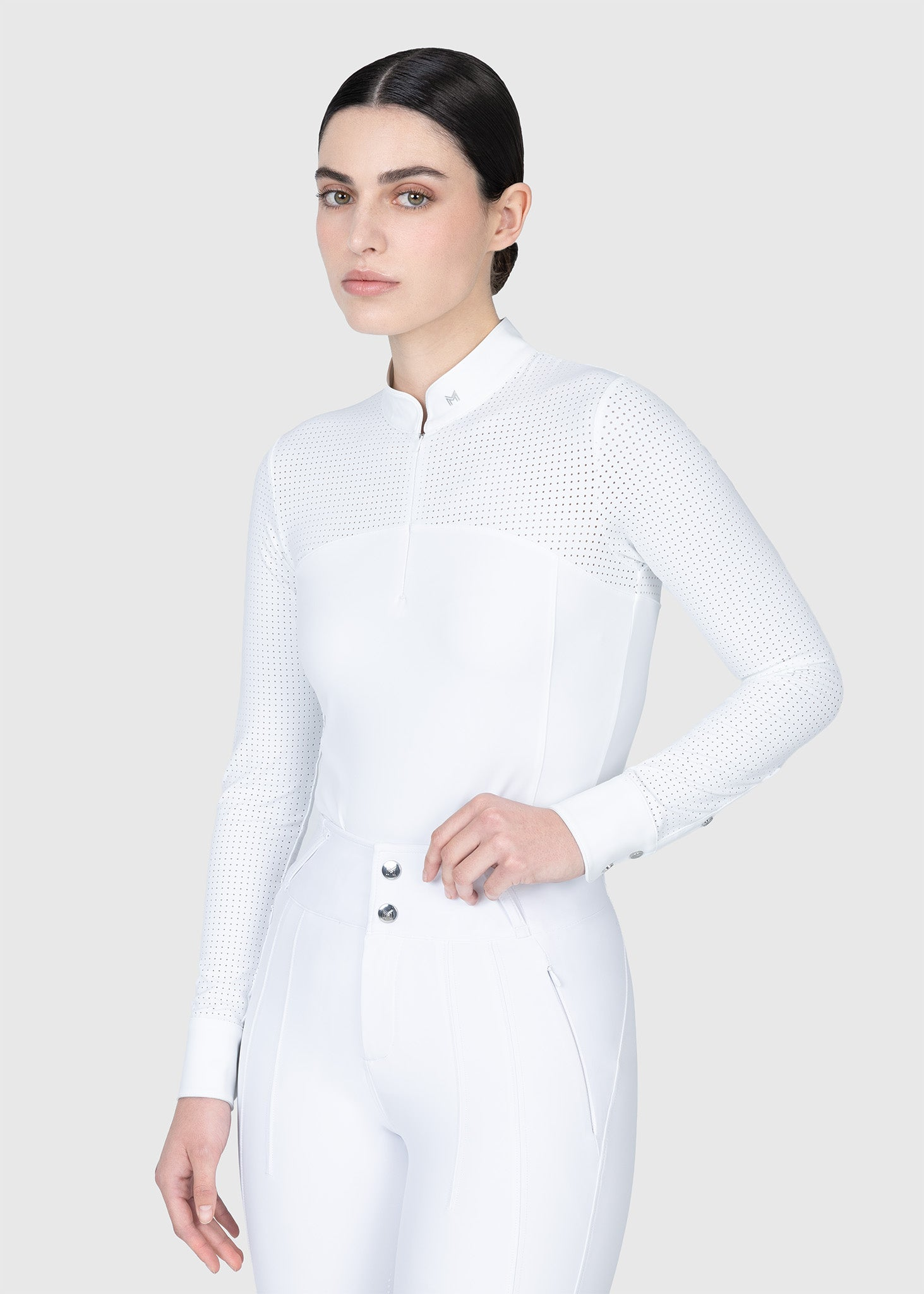 MAXIMILIAN EQUESTRIAN Grace Langarm Turniershirt weiß