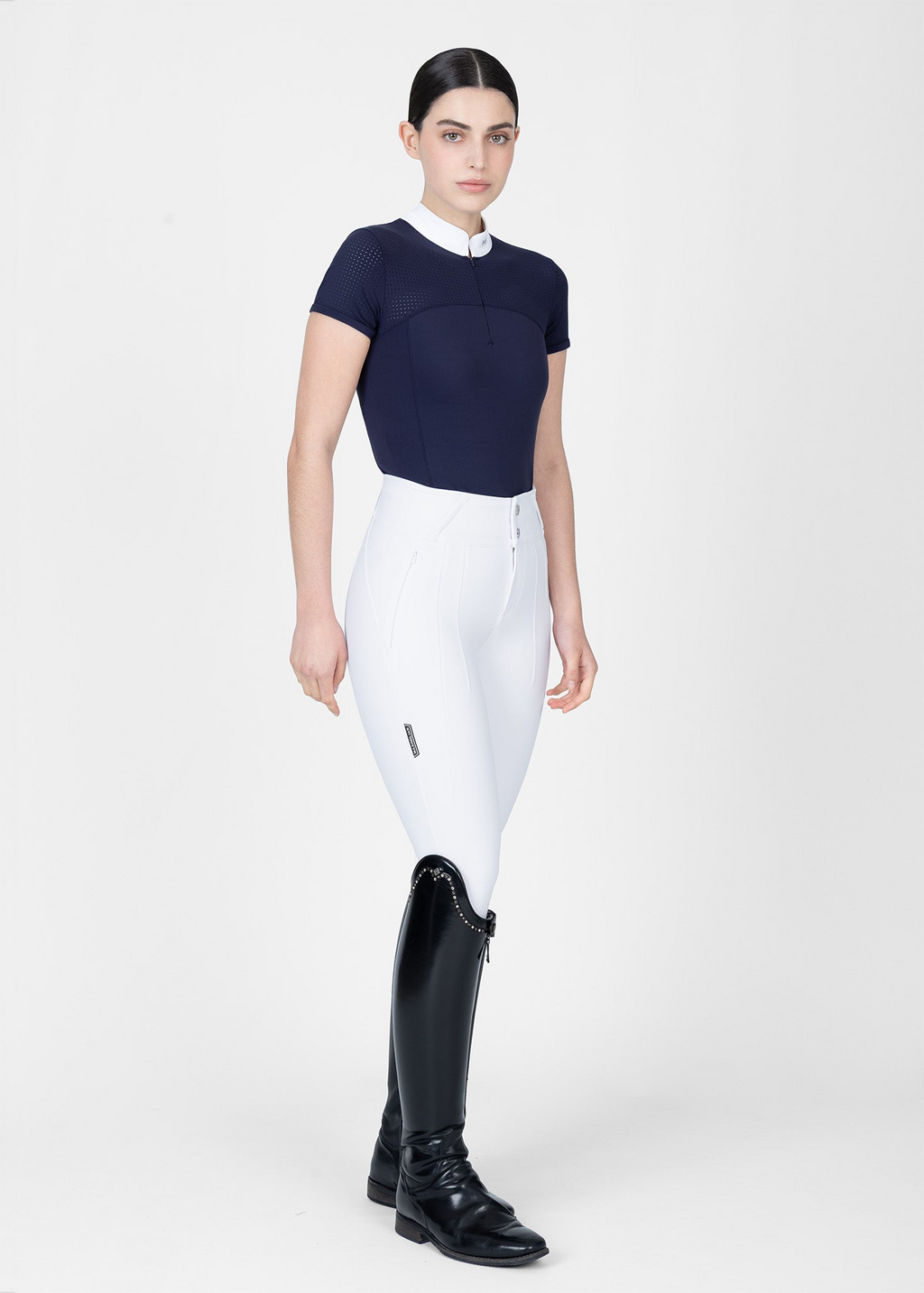 MAXIMILIAN EQUESTRIAN Grace Kurzarm Turniershirt navy
