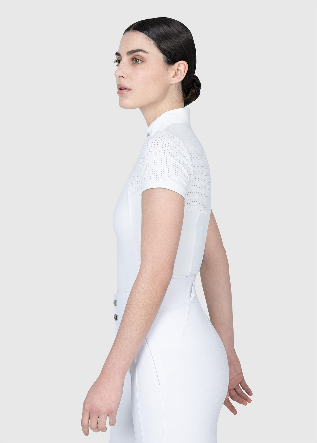 MAXIMILIAN EQUESTRIAN Grace Kurzarm Turniershirt weiß