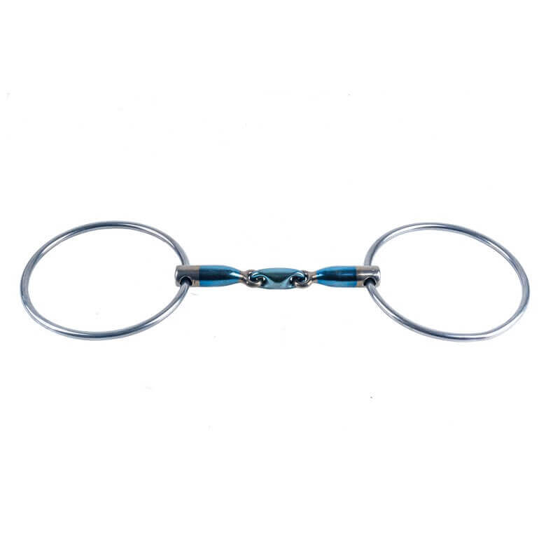 TRUST equestrian Sweet Iron Doppelt Gebrochen Wassertrense Große Ringe