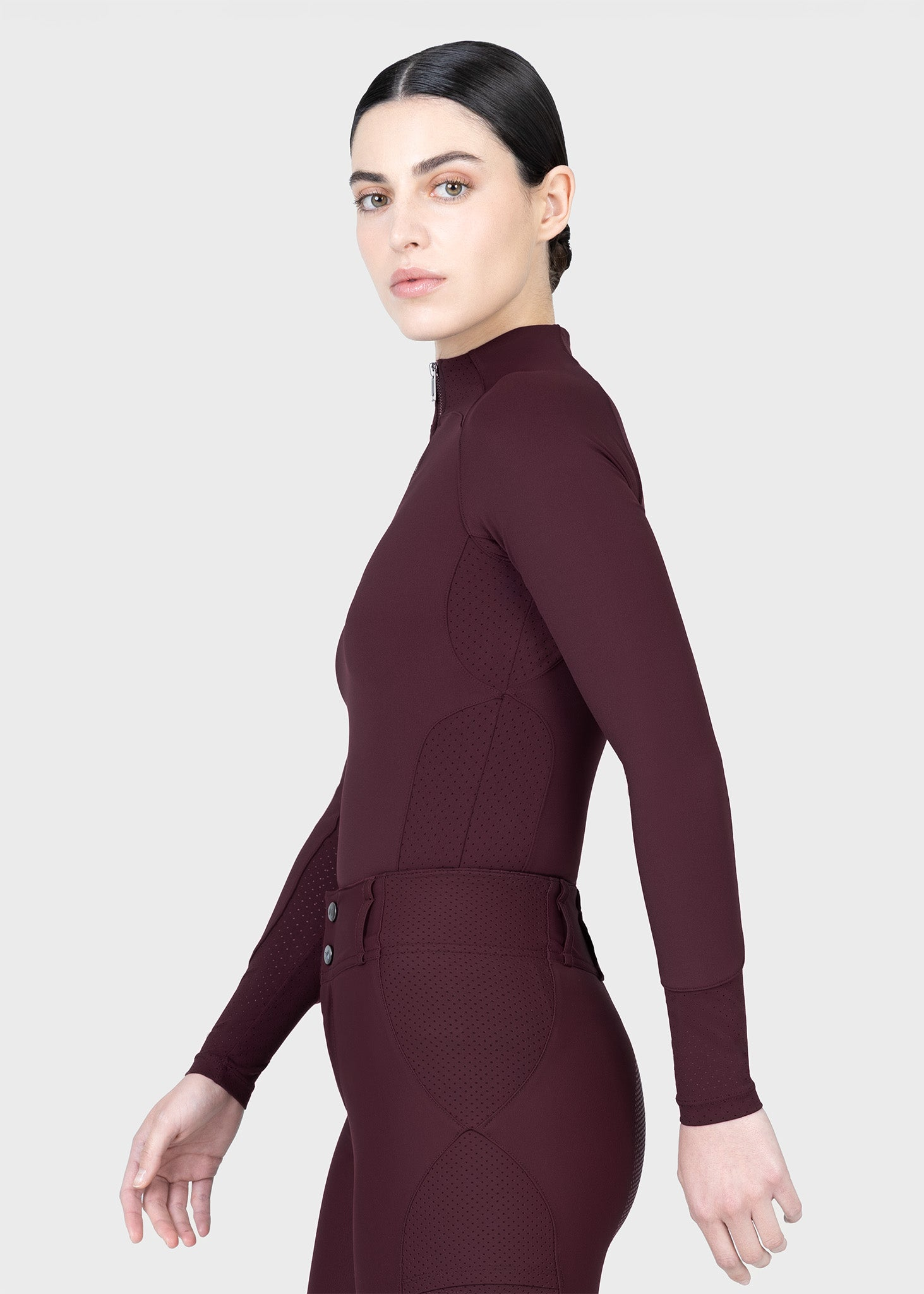 MAXIMILIAN EQUESTRIAN Aero Langarm Base Layer burgundy