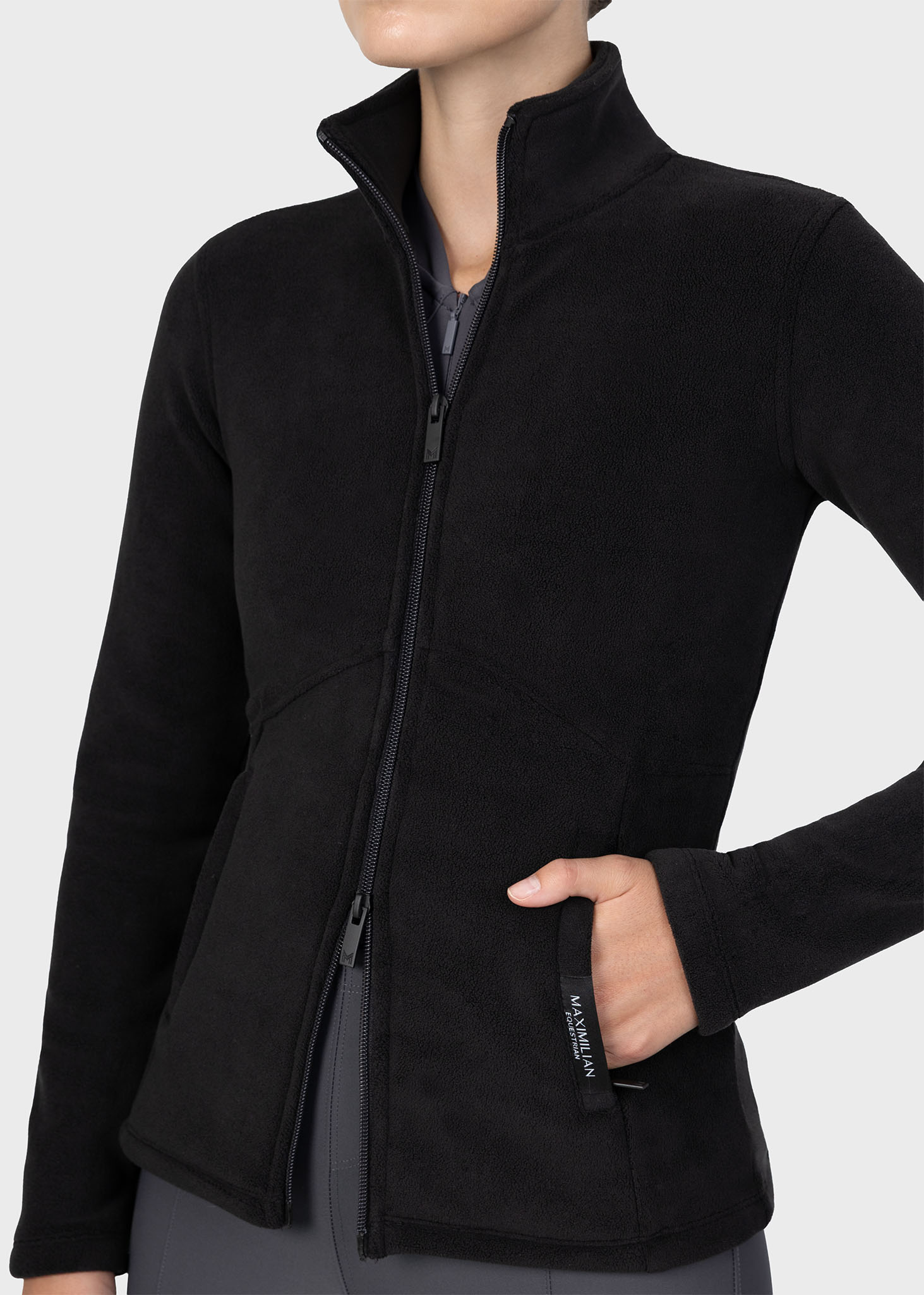 MAXIMILIAN EQUESTRIAN Veleda Fleece Jacke schwarz