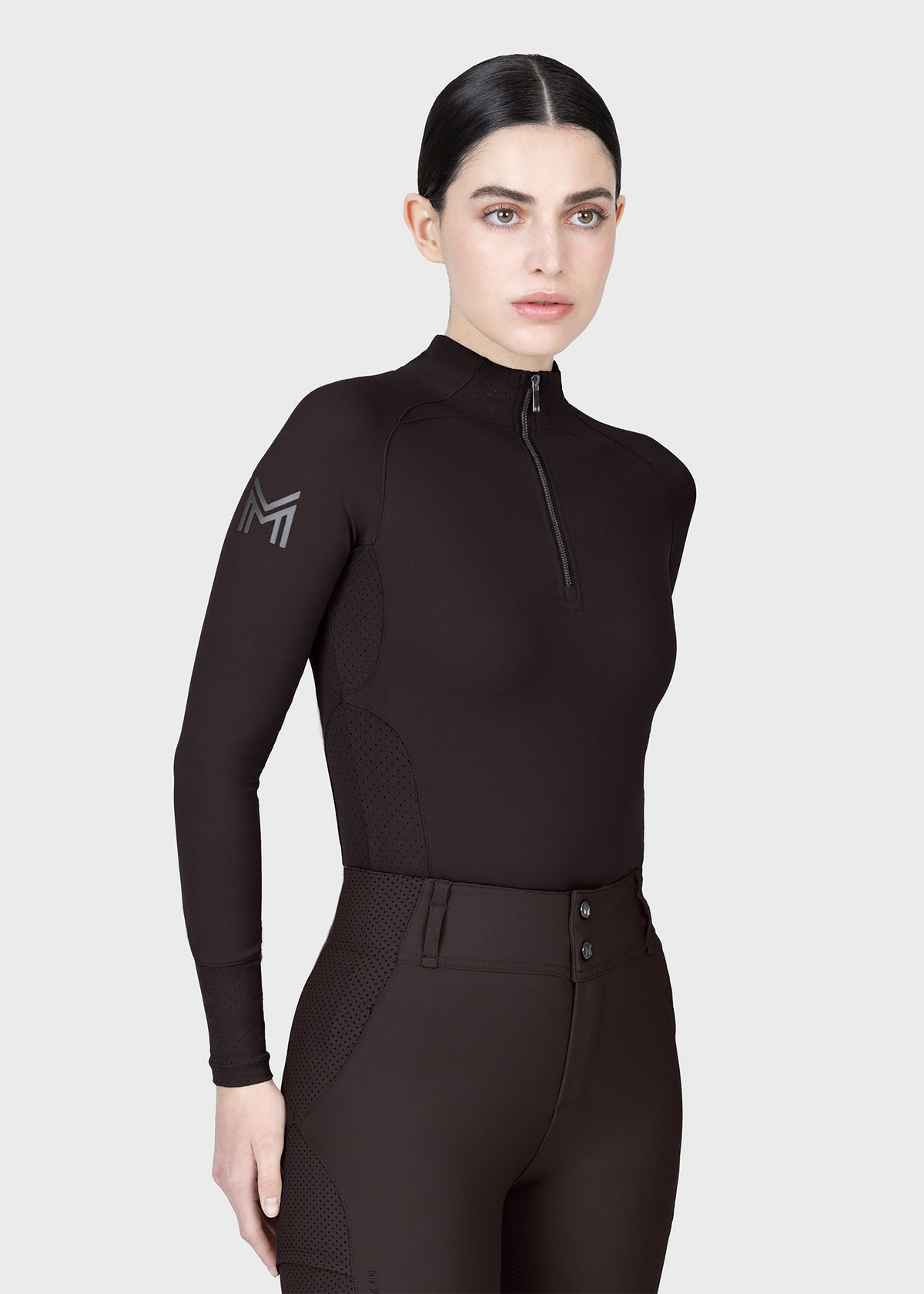 MAXIMILIAN EQUESTRIAN Aero Langarm Base Layer espresso